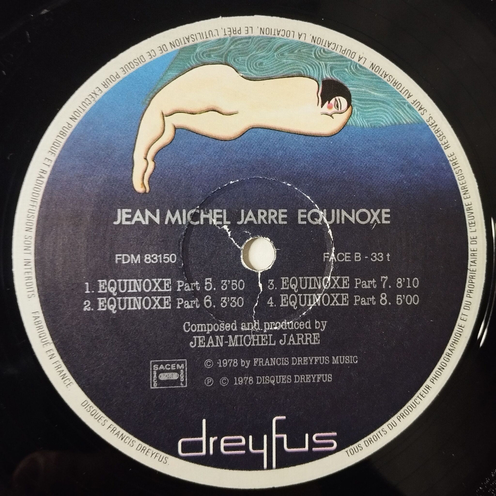 Винтажная виниловая пластинка LP Jean Michel Jarre Equinoxe (France 1979) FDM 83150