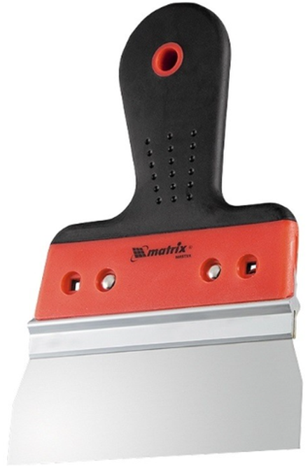 Шпатель фасадный Matrix из нержавеющей стали, узкое полотно, двухкомпонентная ручка 600мм