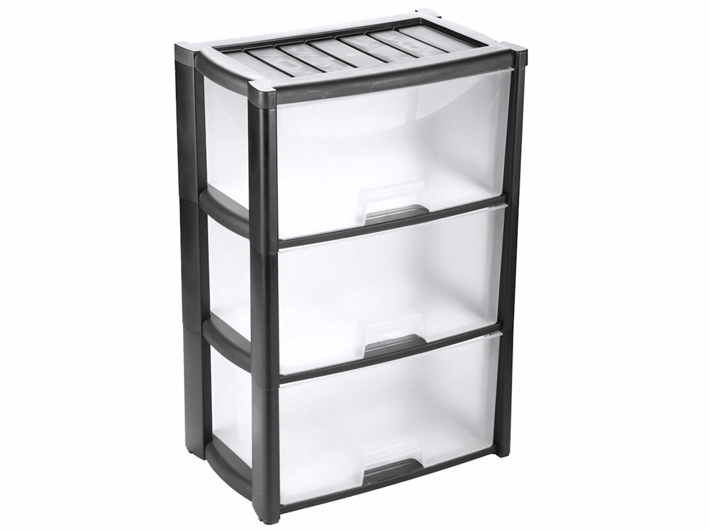 Комод 3-х секционный "Колорит" (черный)