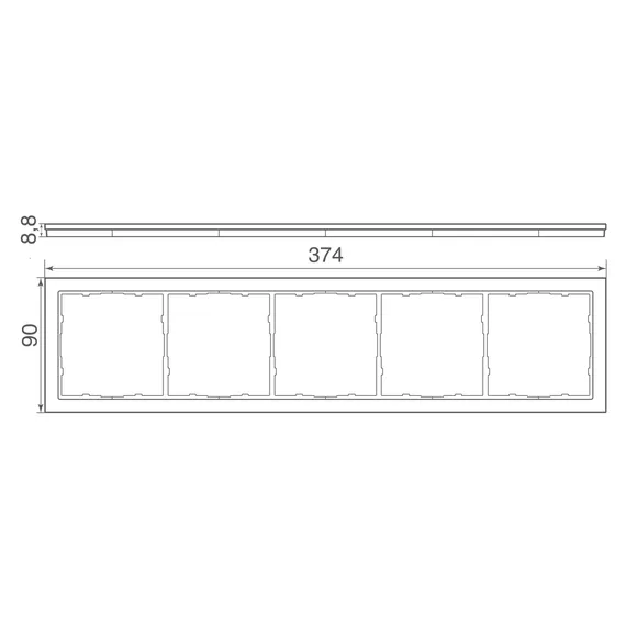 Donel R98 Glass рамка 5-я стекло Мокко, серия DA