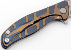 Нож Широгоров Флиппер 95 Elmax Т узор сатин КАСТОМфотография - 5
