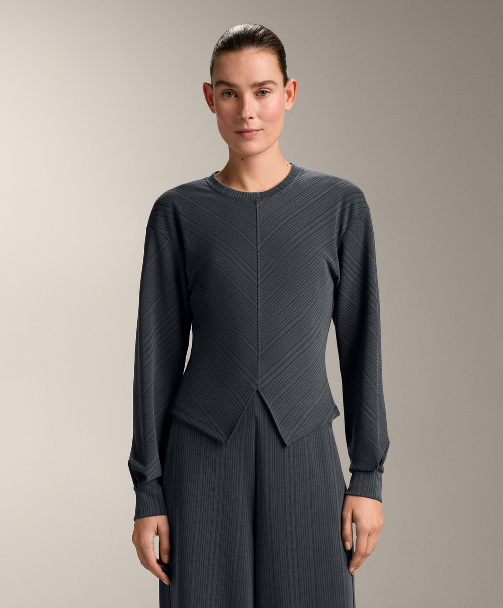 Oysho Толстовка с асимметричной полосой из модала, асфальтовый