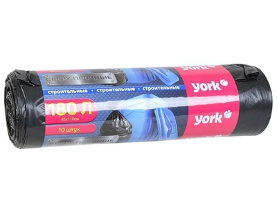 Мешок для строительного мусора 180л 10шт YORK