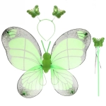 Карнавальный набор (крылья,палочка, ободок) «Бабочка», зелёный