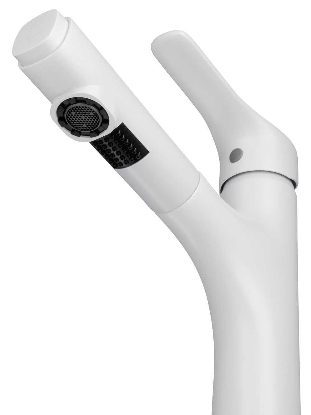 Смеситель для раковины с выдвижным изливом WONZON & WOGHAND, Белый матовый (WW-AE4151-MW)