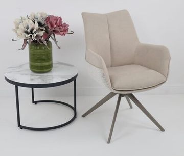 Стул PONTUS 360 град. поворот. RIELY-111 / PRESENT-120 Кремовый / Латте