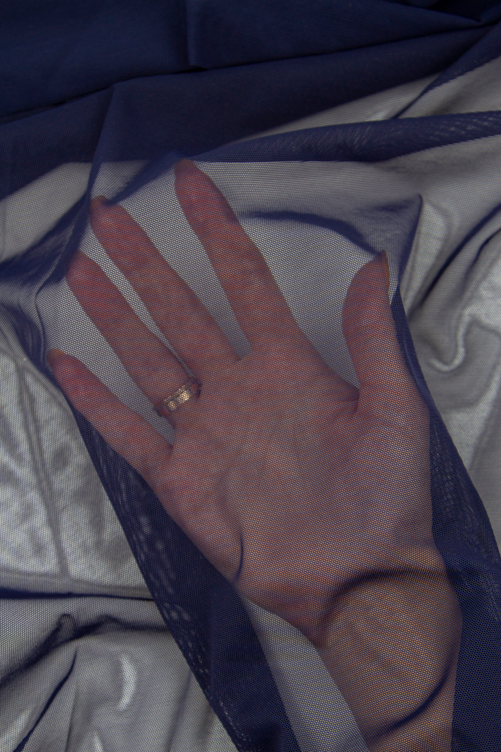 Сетка эластичная темно-синяя метражом (Турция)