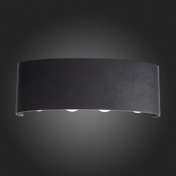 SL089.401.08 Светильник уличный настенный ST-Luce Черный кварцевый LED 8*1W 4000K BISELLO