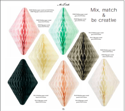 Шар-сота ромб мятный 1 шт. (50 см)