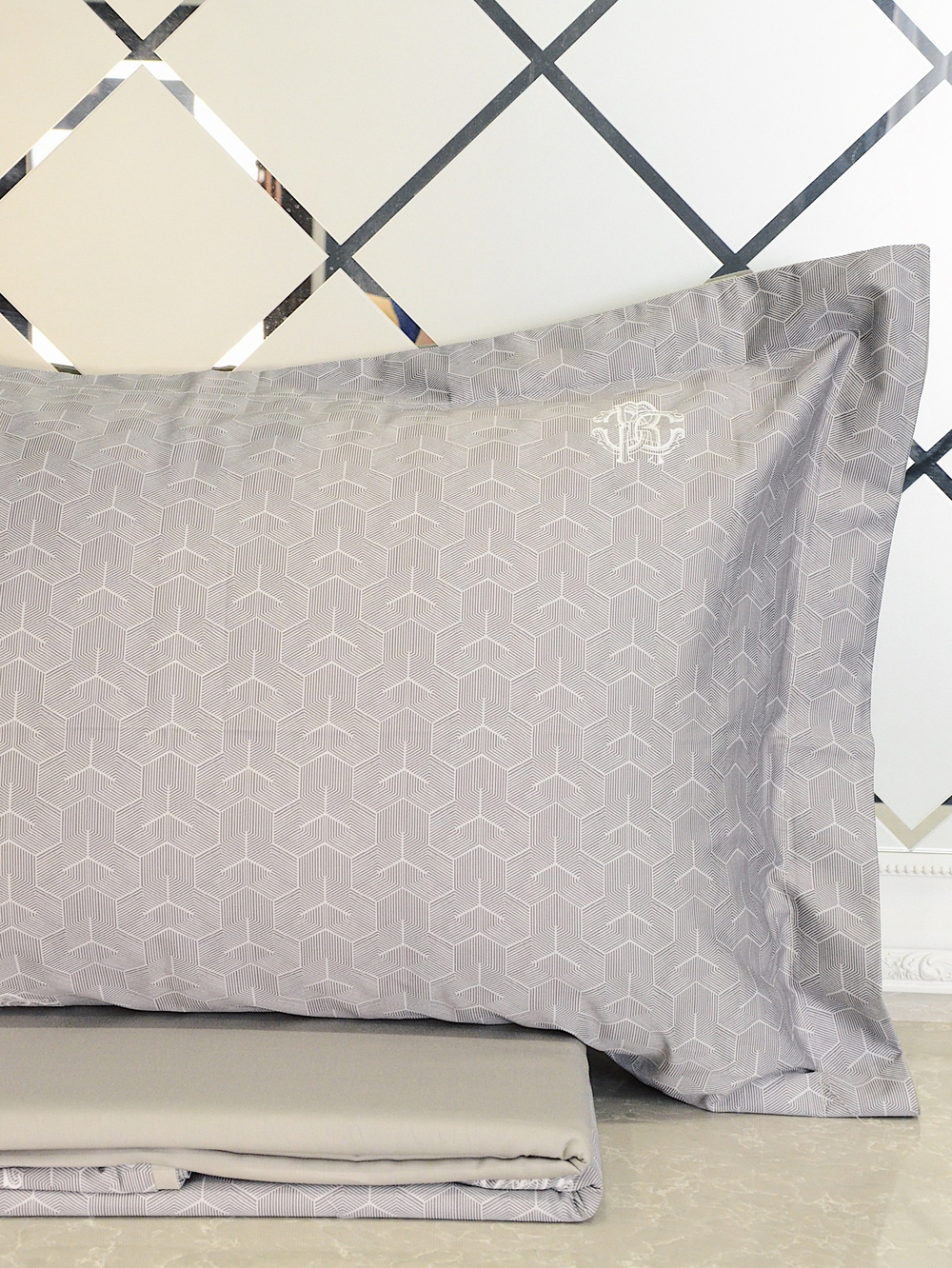 Постельное белье Roberto Cavalli Geometry Gray