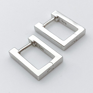 Ювелирные швензы Конго с родиевым покрытием, размер 16*12 мм, цена за пару