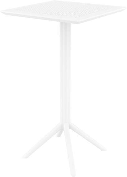 Стол пластиковый барный складной Sky 60х60 белый