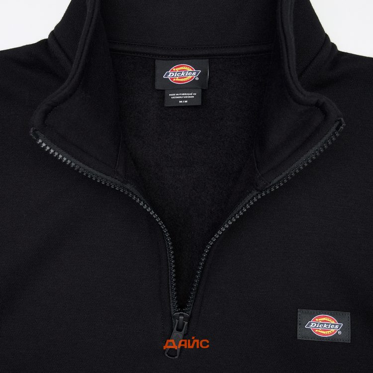 Толстовка мужская Dickies Oakport Quarter Zip артикул:DK0A4XD4BLK1 - купить в магазине Дайс