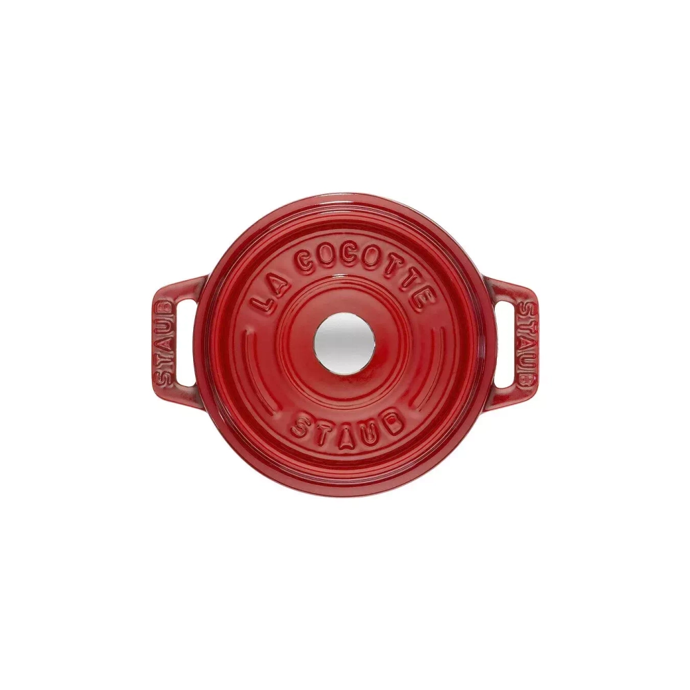 STAUB - Мини-кастрюля чугунная Cocotte 10см 250мл красная (2 сорт) / артикул   40509-799-5  / GTIN 3272340001093