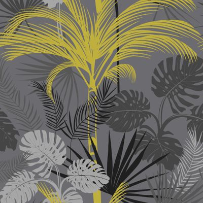 пальмы и тропики на сером фоне