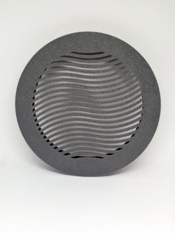 Решетка вентиляции с фланцем D 125 мм (пластиковая, серая)