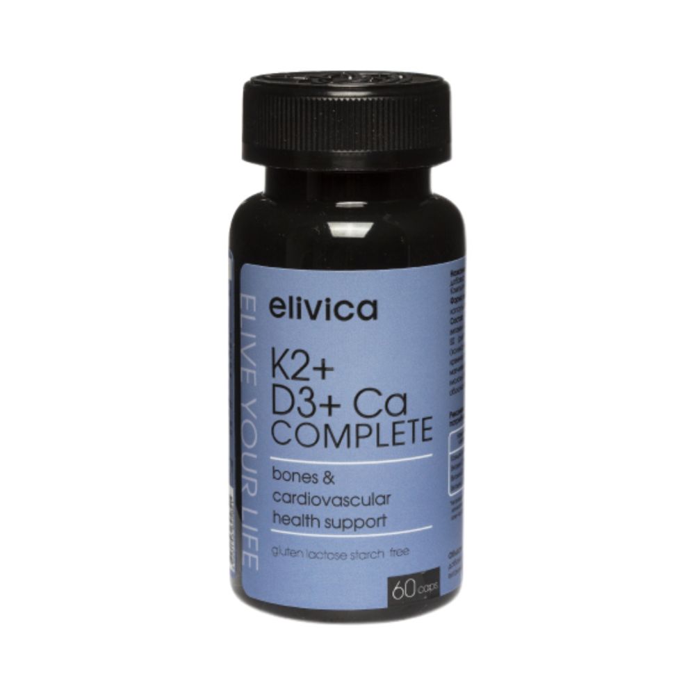 Биологически активная добавка к пище K2+D3+Ca Комплит (K2+D3+Ca Сomplete) 60 капсул (Levrana)