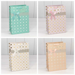 Пакет подарочный 20х30х13см "Леди" с тиснением (Микс)