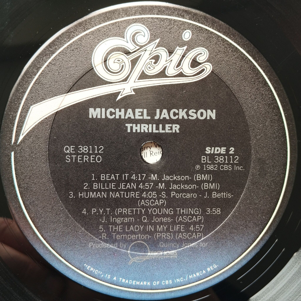 Винтажная виниловая пластинка LP Michael Jackson Thriller (USA 1982) Billie Jean