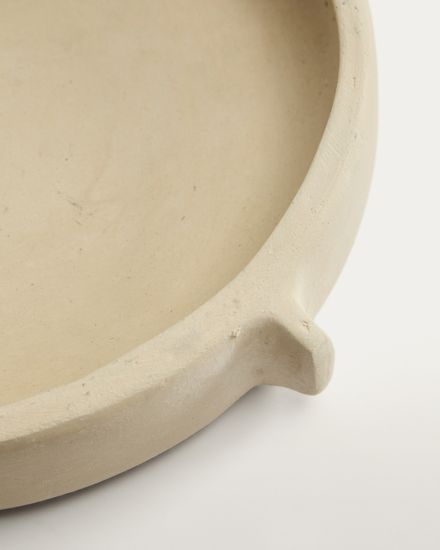 Кухонный поднос Mireni из папье-маше бежевый Ø 22,5 см