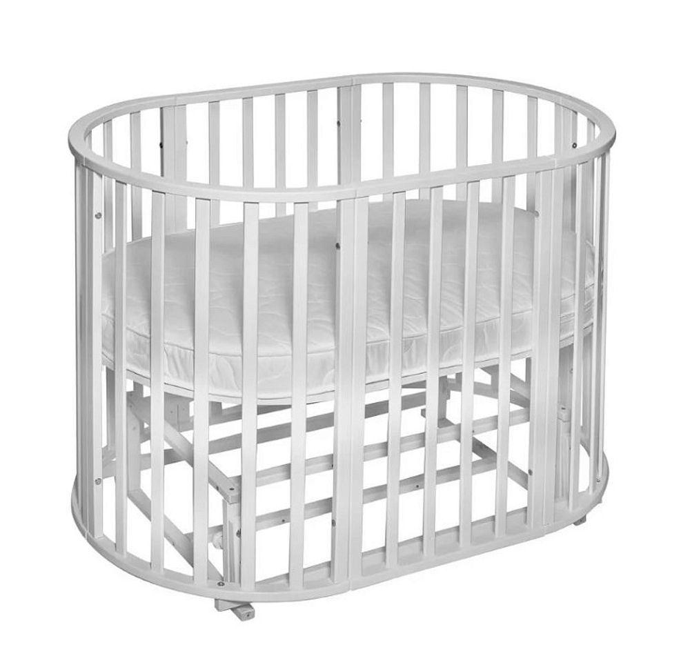 Кроватка-трансформер с маятником Sweet Baby Delizia V2 9 в 1 белый