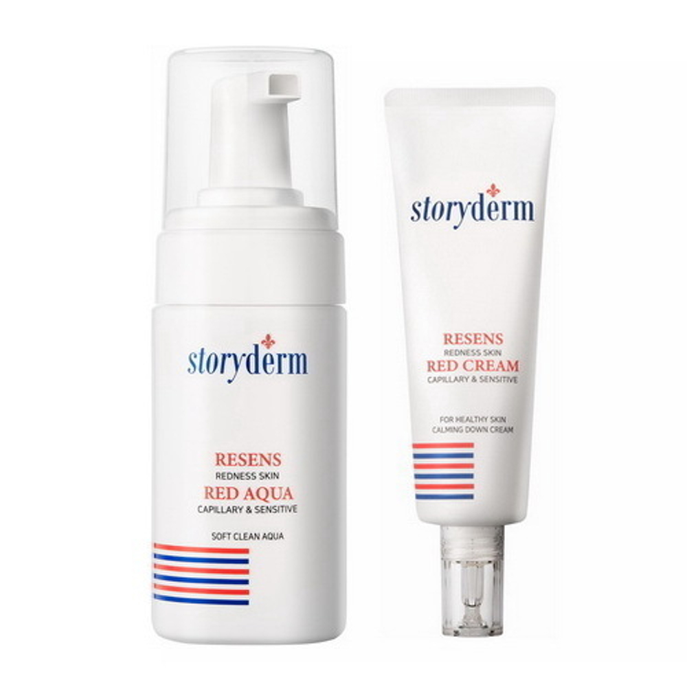 Resens Red Duo Storyderm | Набор Успокаивающий Крем + Тоник при покраснениях