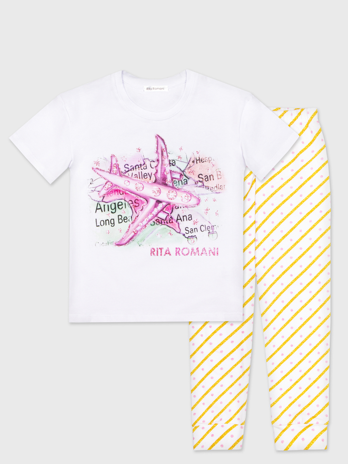 8057 Пижама из хлопка Mini-kids