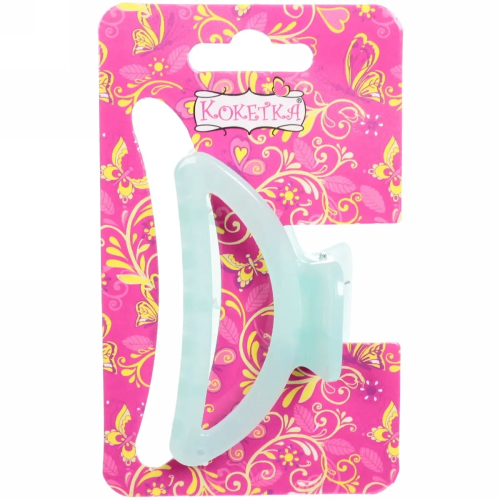 Заколка-краб для волос на блистере «Глянец-Трапеция», микс 6 цветов, 6см