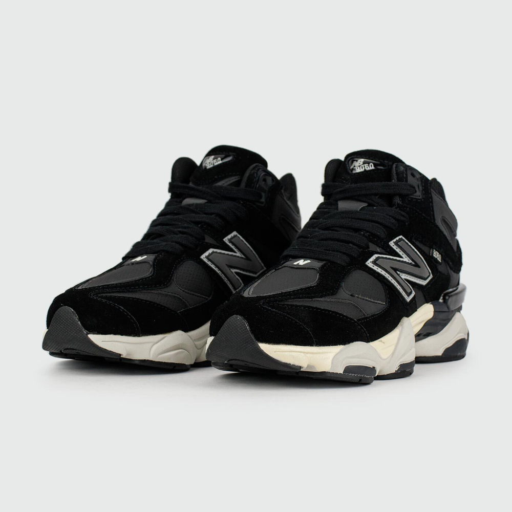 Кроссовки New Balance 9060 Mid Black / White with Fur