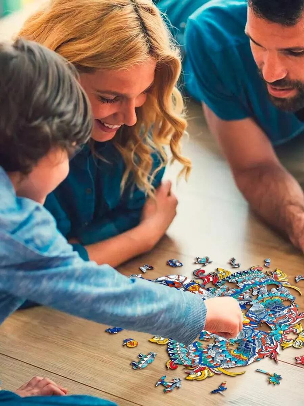 Индийский слон chapa puzzles - Деревянный пазл, мозаика, детали разных форм, уникальные картины которые вы собираете сами