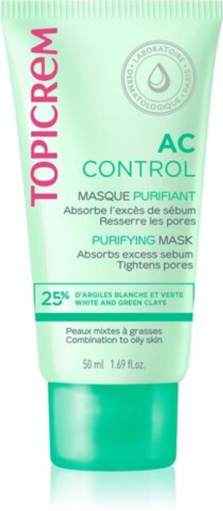 Topicrem AC Purifying Mask - Глубоко очищающая маска для жирной и комбинированной кожи /   50  ml  / GTIN 3700281704198