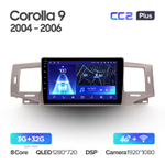 Teyes CC2 Plus 9" для Toyota Corolla 2004-2006