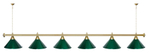 Лампа STARTBILLIARDS 6 пл. (плафоны золотые,штанга золотая,фурнитура золото)