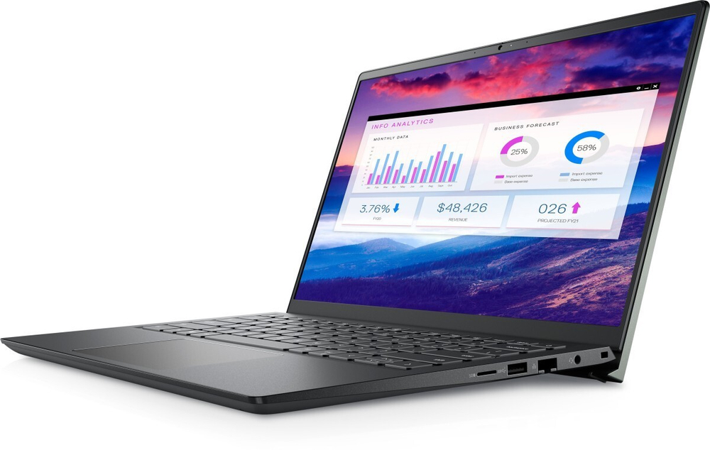 Ноутбук Dell Vostro 5410-4434 Intel Core i5 11300H, 3.1 GHz - 4.4 GHz, 8192 Mb, 14&quot; Full HD 1920x1080, 256 Gb SSD, DVD нет, nVidia GeForce MX450 2048 Mb, Linux, серый