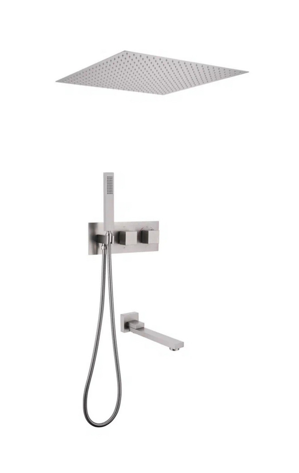 Душевая система ABBER Daheim AF8254SP скрытого монтажа с изливом, термостат, сатин