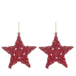 GAEM Набор из 2шт Украшение новогоднее "Звезда", L10 W1 H10 см