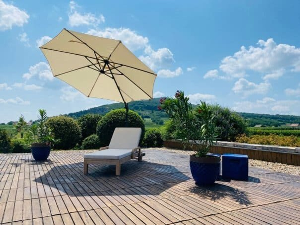 Шезлонг деревянный с матрасом Tagliamento Rimini, цвет натуральный, бежевый