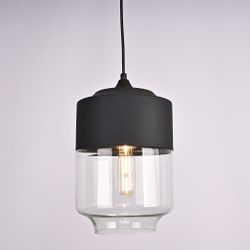 Подвесной светильник NORD A D18 Black/Transparent