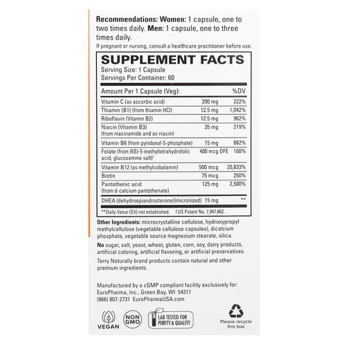 Terry Naturally, Cortisol Rescue, 60 капсул