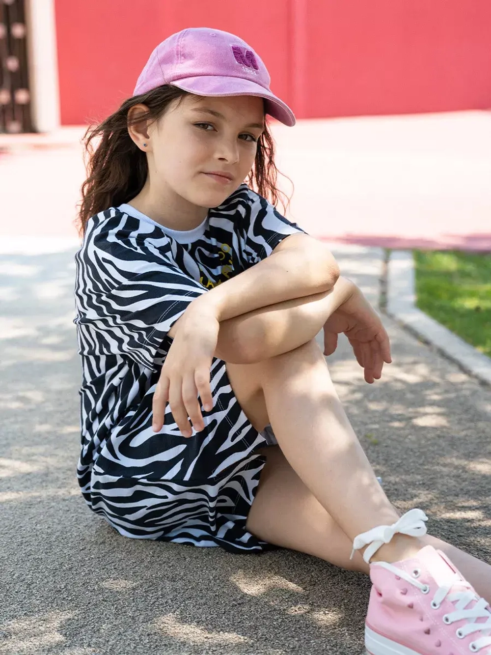 Платье в садик для девочки с принтом