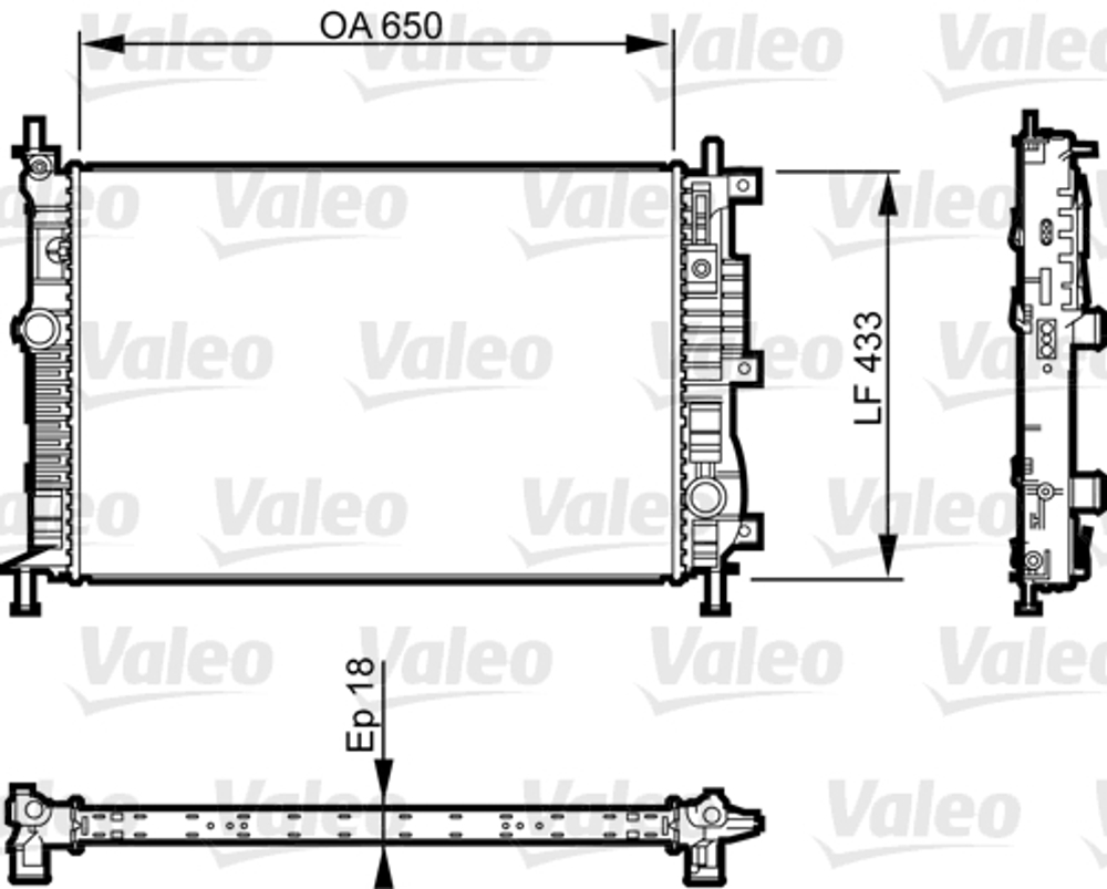 VALEO - 735555-VAL - Radiator, engine cooling