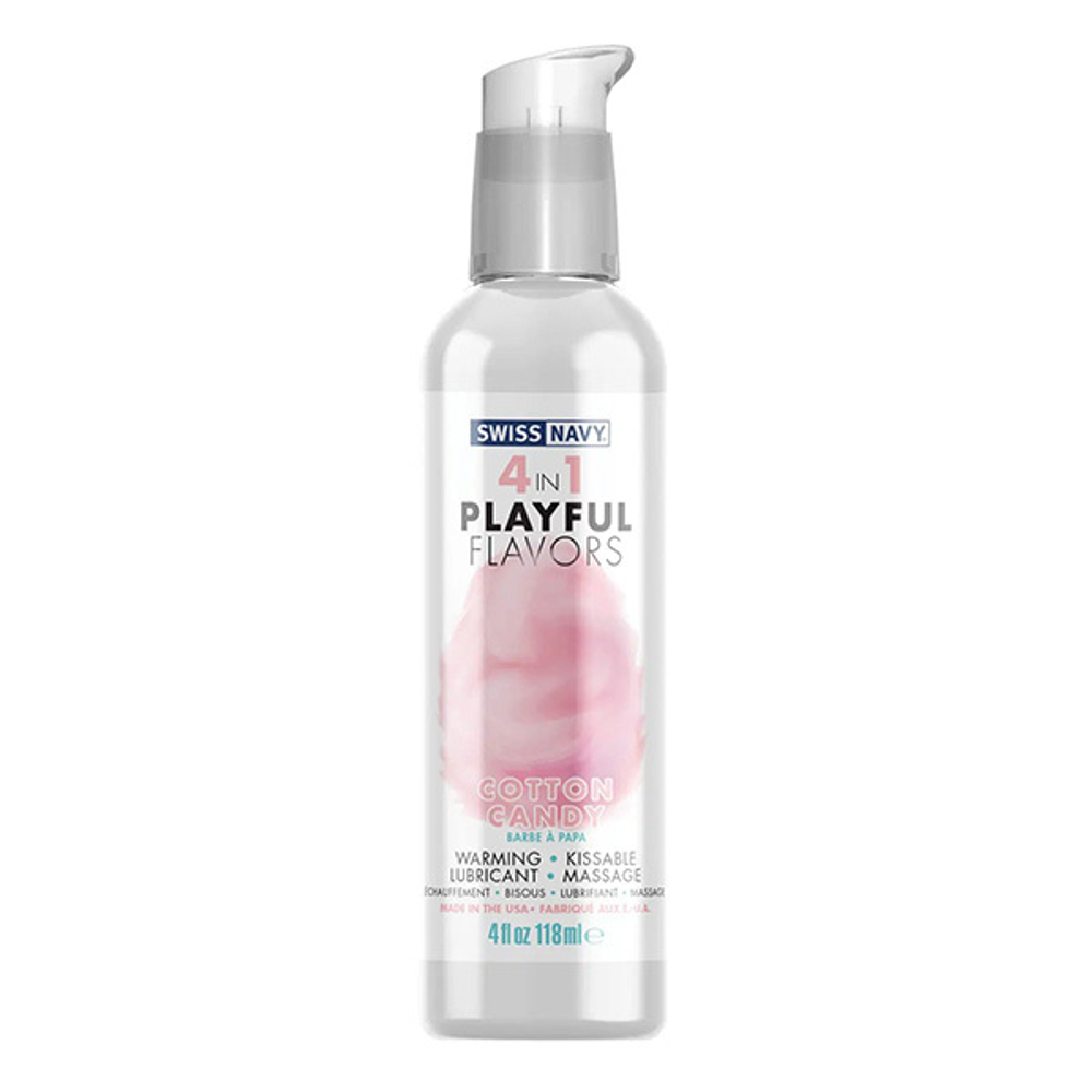 Массажный гель 4в1 с ароматом сладкой ваты Swiss Navy Playful Flavors Cotton Candy 118мл