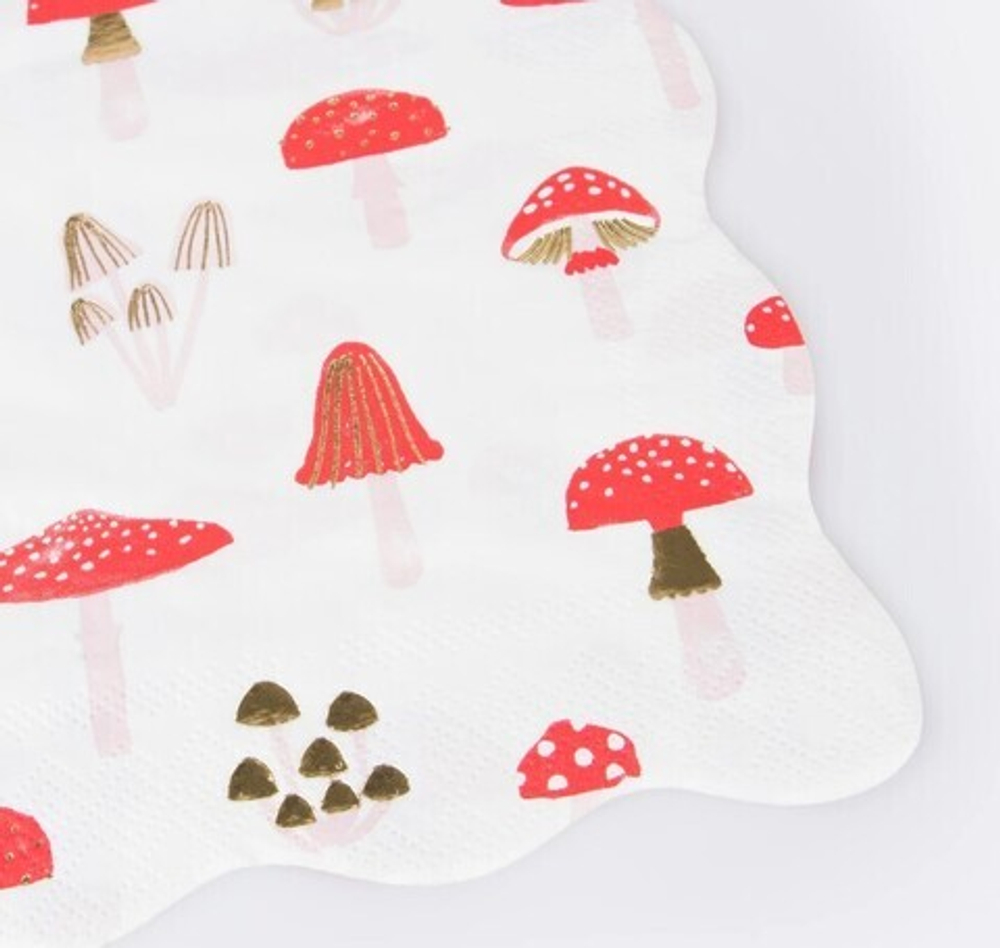 Салфетки большие "Мухоморы" 16 шт.