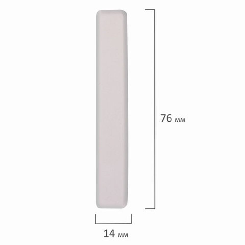 Мел белый ЮНЛАНДИЯ (Алгем), натуральный, набор 100 штук, квадратный, 229070