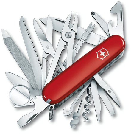 Нож Victorinox SwissChamp, 91 мм, 33 функции, красный