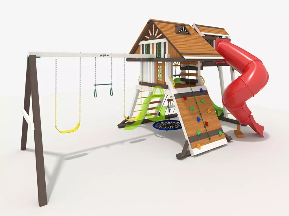 Детская площадка премиум с горкой трубой