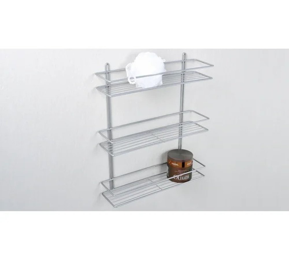 Полка прямая трехэтажная хром FX-730-3