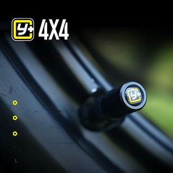 Алюминиевые колёсные колпачки Y+ на ниппель (комплект 5 шт.)