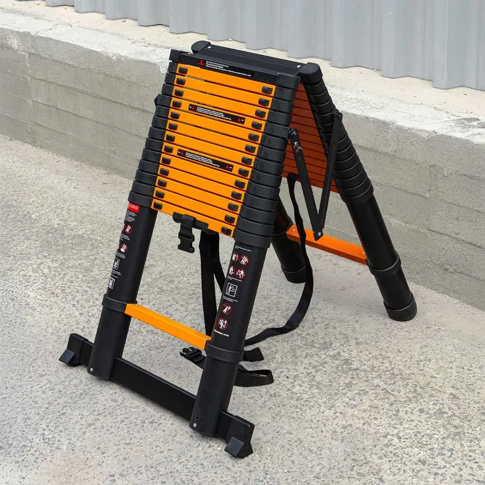 Стремянка телескопическая алюм. бытовая 4.4м (15+15 ступ.) ISMA ISMA-UP440-2