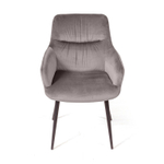 Стул Jordan, бархат светло-серый 26, опора конус